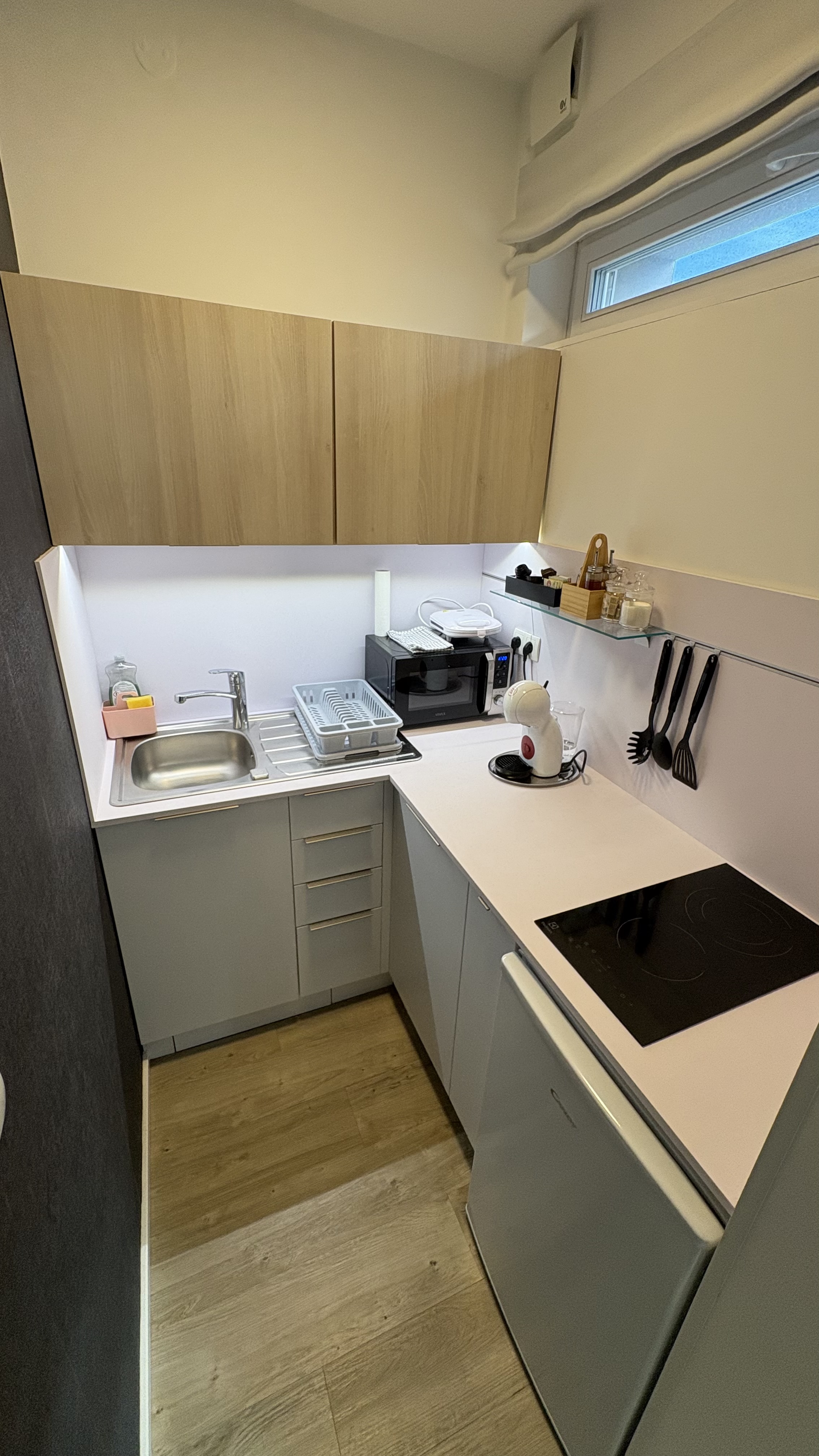Voll ausgestattete Küche im Studio Apartment Rimljanka