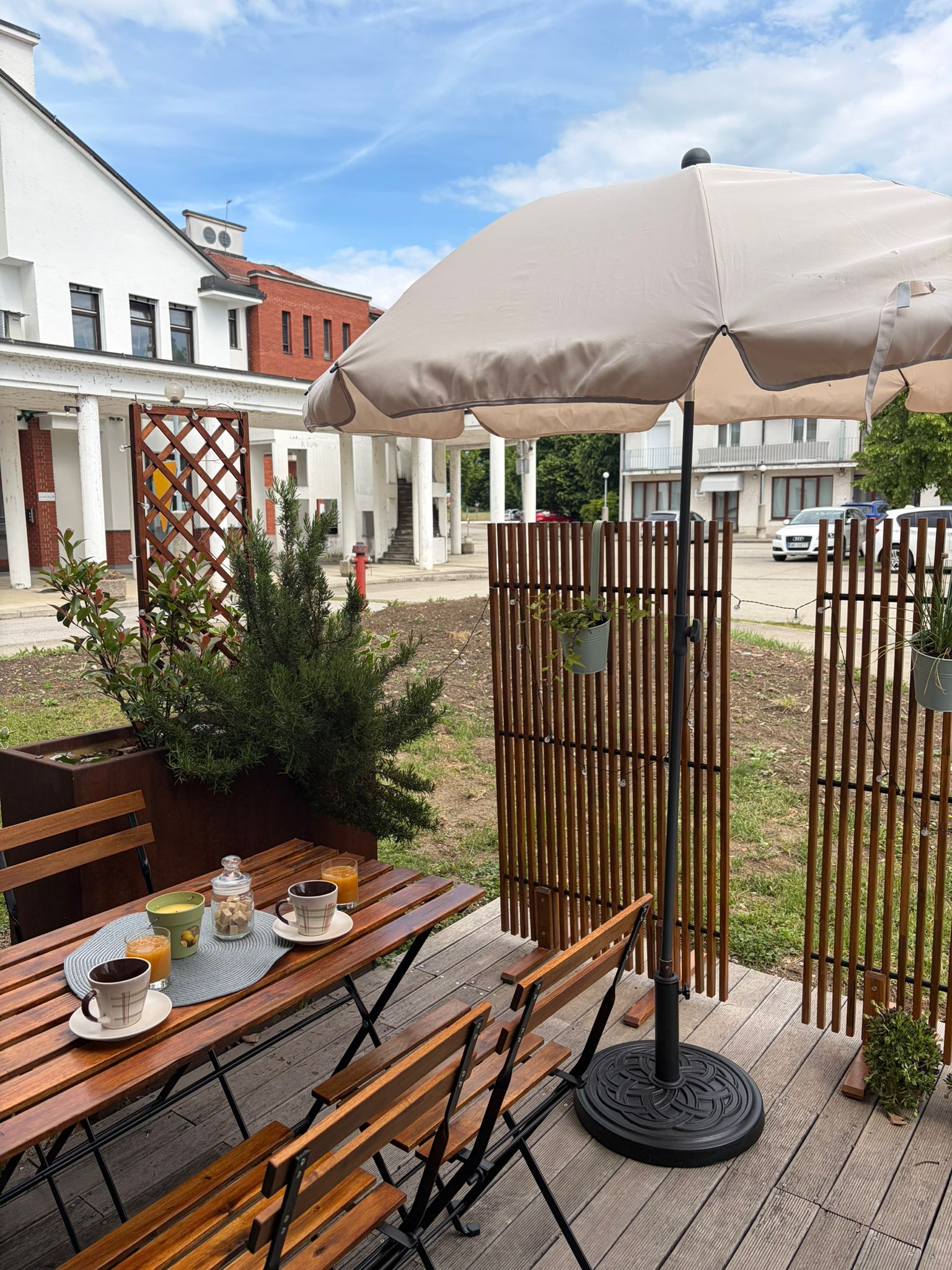 Private Terrasse des Studio Apartment Rimljanka